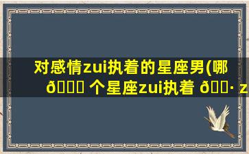 对感情zui
执着的星座男(哪 💐 个星座zui
执着 🌷 zui
专一对感情)